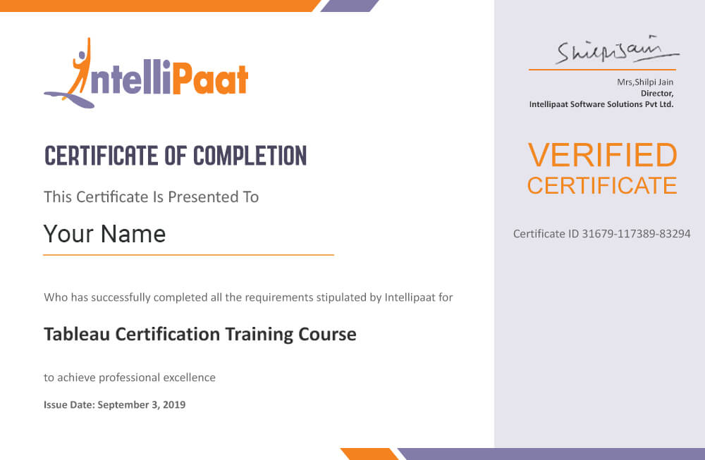 Tableau Certificate