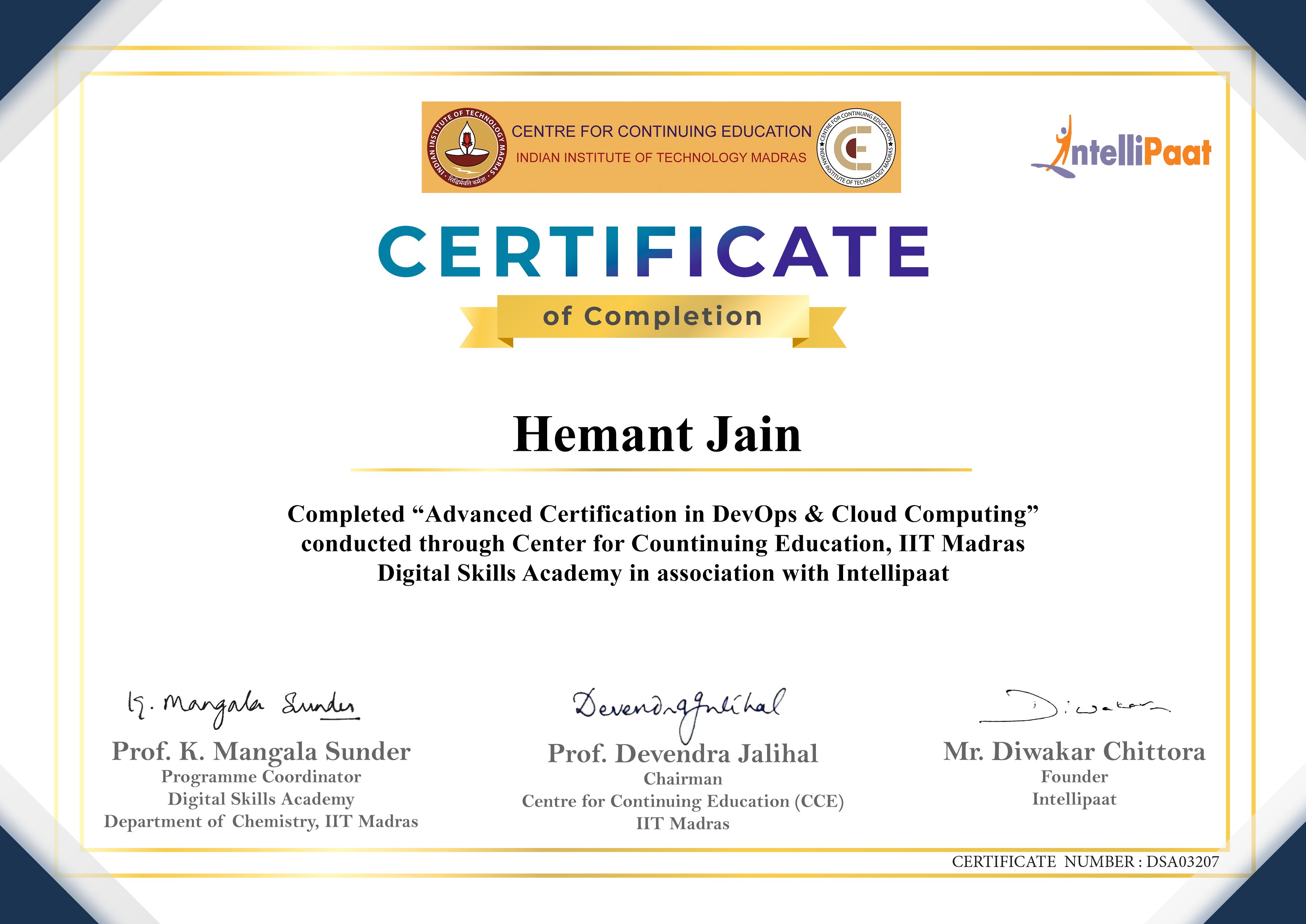 Advanced Certification in DevOps & Cloud Computing - IIT Madras