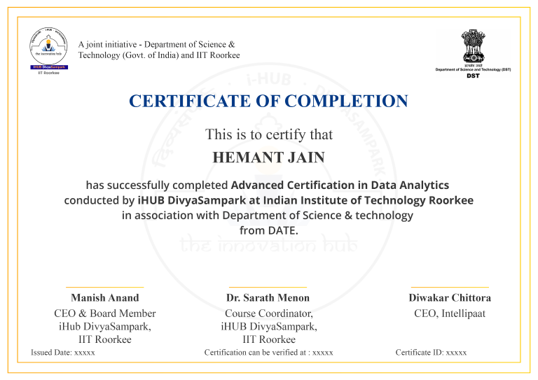 Masters in Data Science and Business Analytics Program - IIT Kanpur