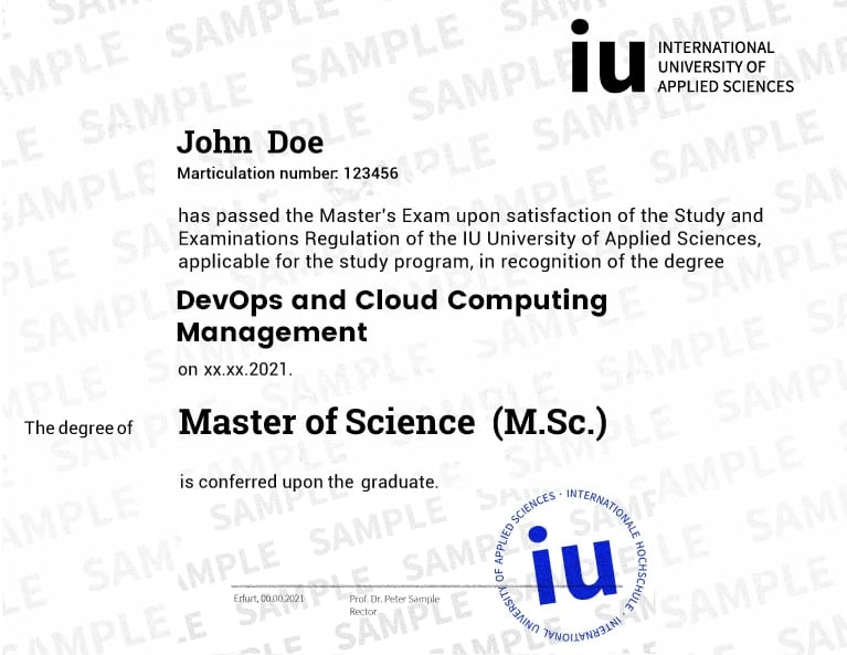 M.Sc. in DevOps and Cloud Computing 2 Years