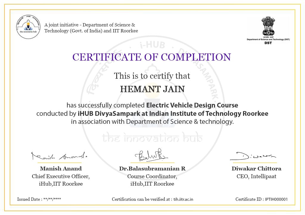 Electric Vehicle Course EV Design Online