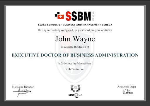 Executive Doctor of Business Administration Degree Program