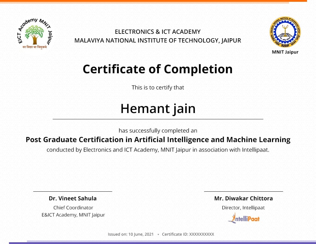 AI and Machine Learning MNIT AI and Machine Learning MNIT