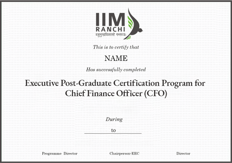 EPGC Program for Chief Finance Officer Certificate EPGC Program for Chief Finance Officer Certificate