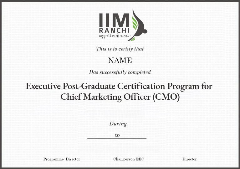 EPGC Program for Chief Marketing Officer Certificate
