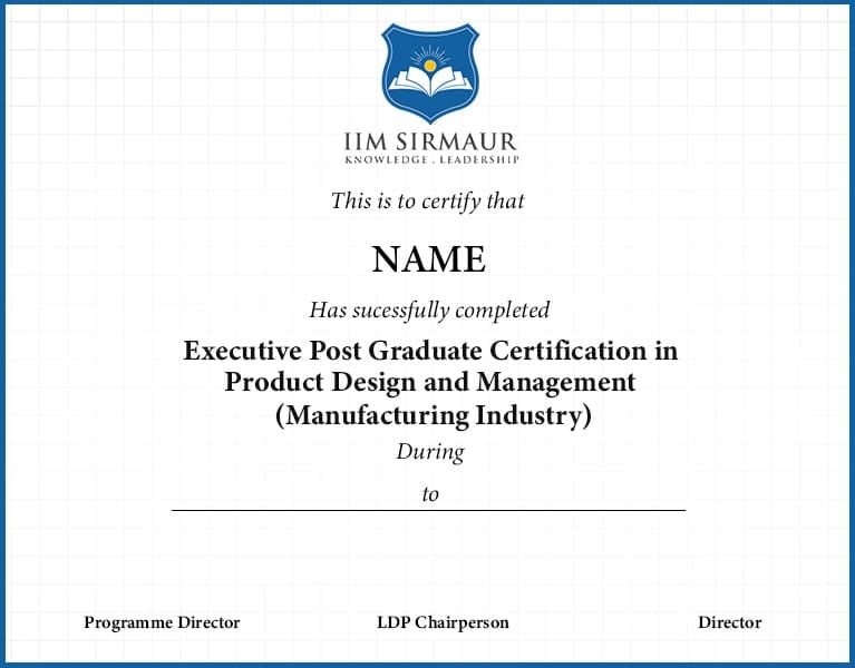 EPGC in Product Design and Management Certification Image