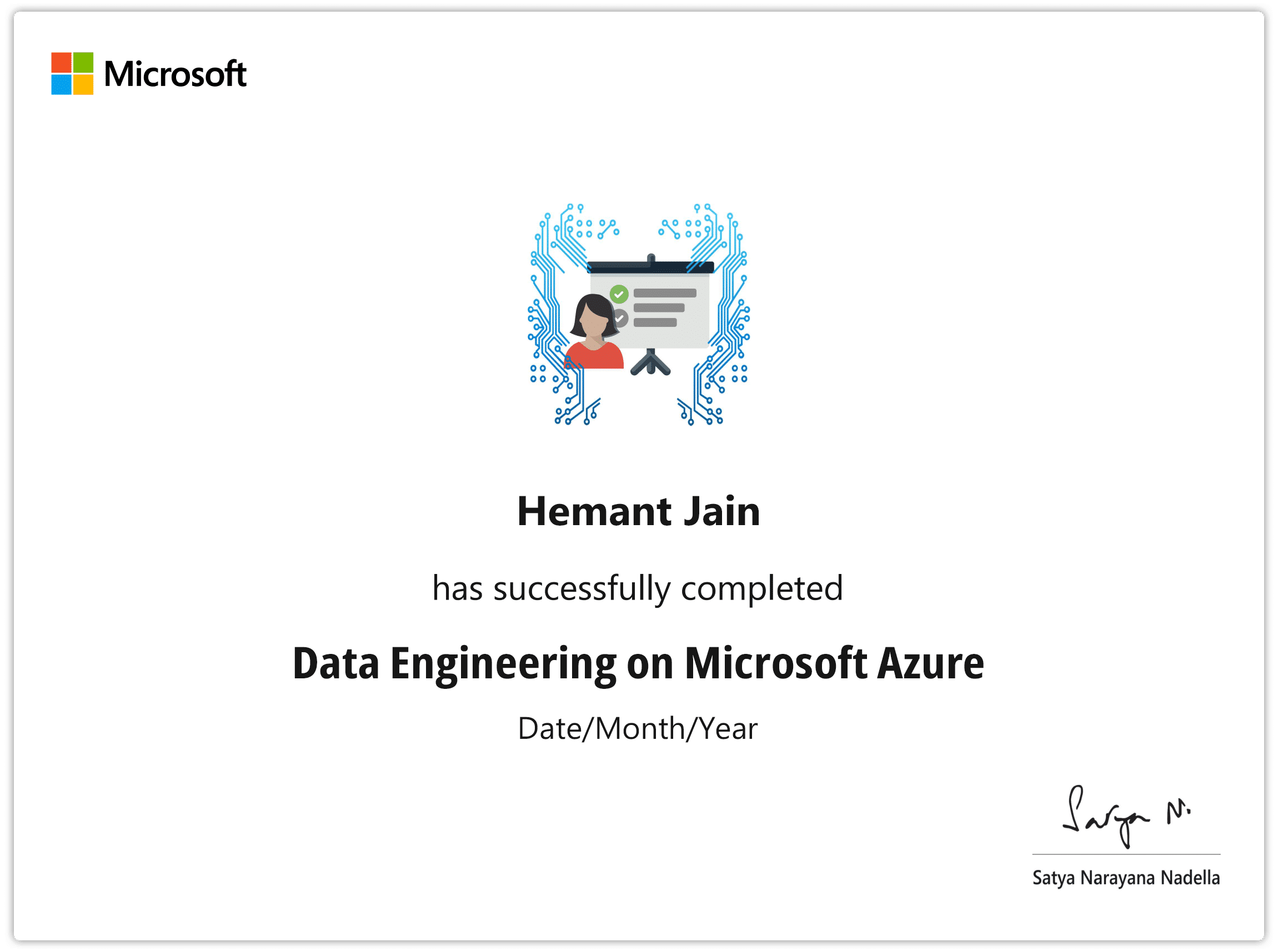Data Engineering on Microsoft Azure Certificate