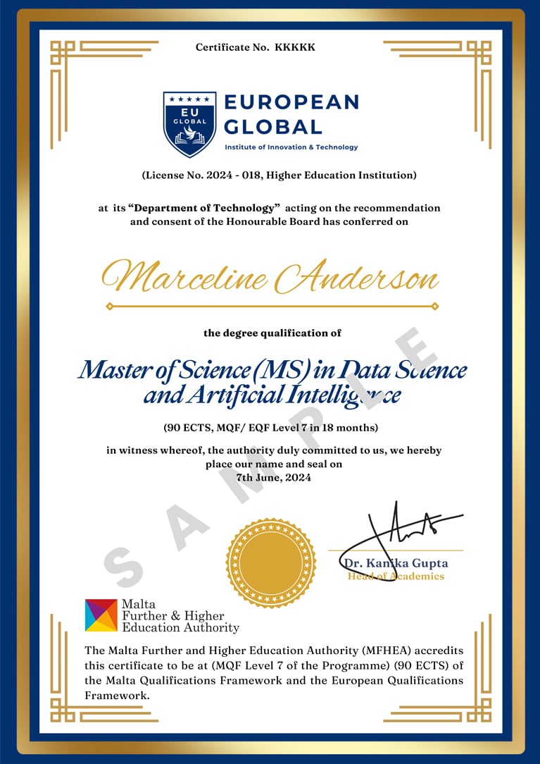 Master of Science in Data Science and AI Certificate Image Master of Science in Data Science and AI Certificate Image