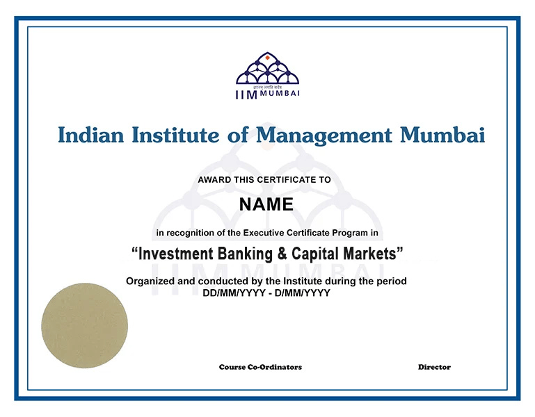 Certification in Investment Banking and Capital Markets Image Certification in Investment Banking and Capital Markets Image