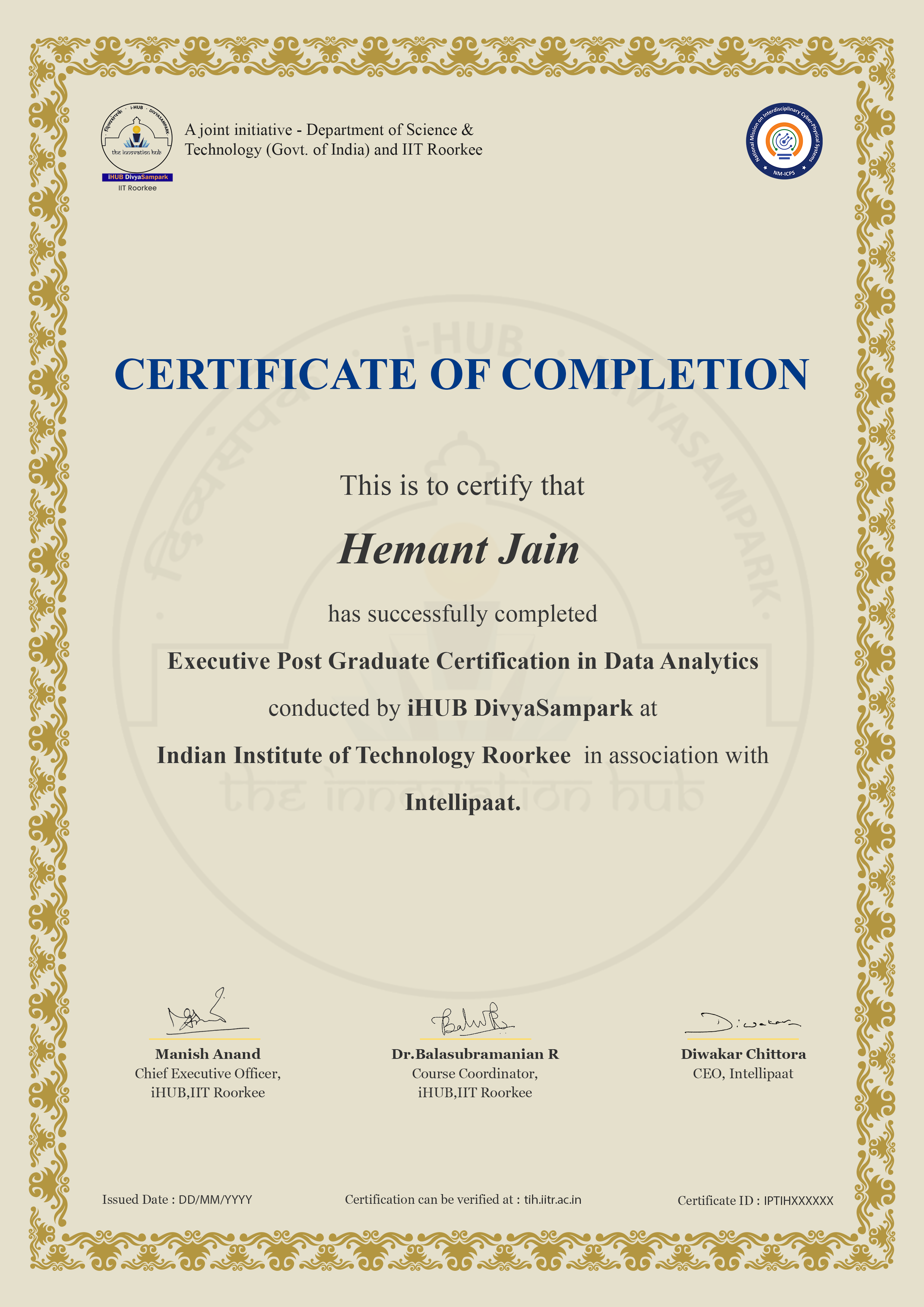Executive Post Graduate Certification in Data Analytics