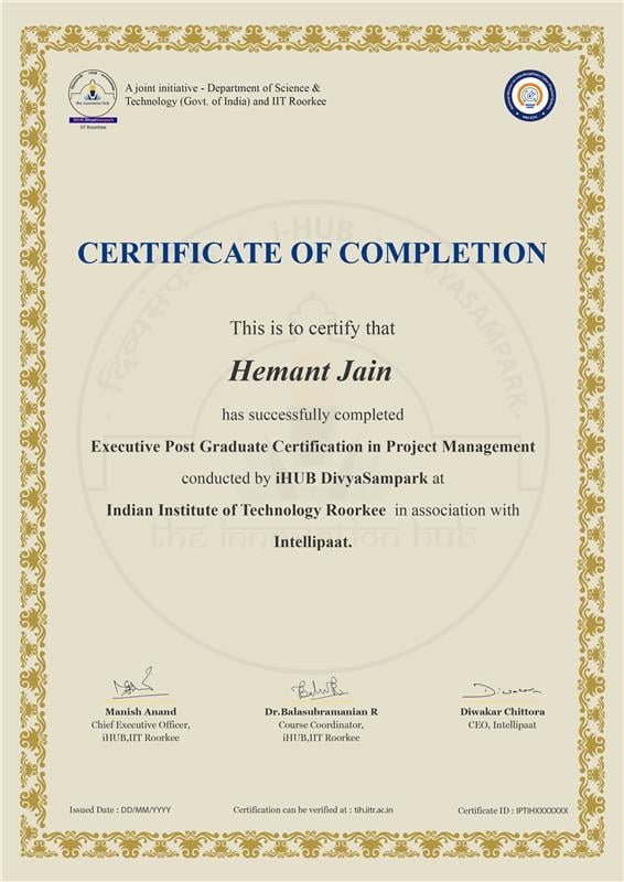Executive Post Graduate Certification in Project Management Image Executive Post Graduate Certification in Project Management Image