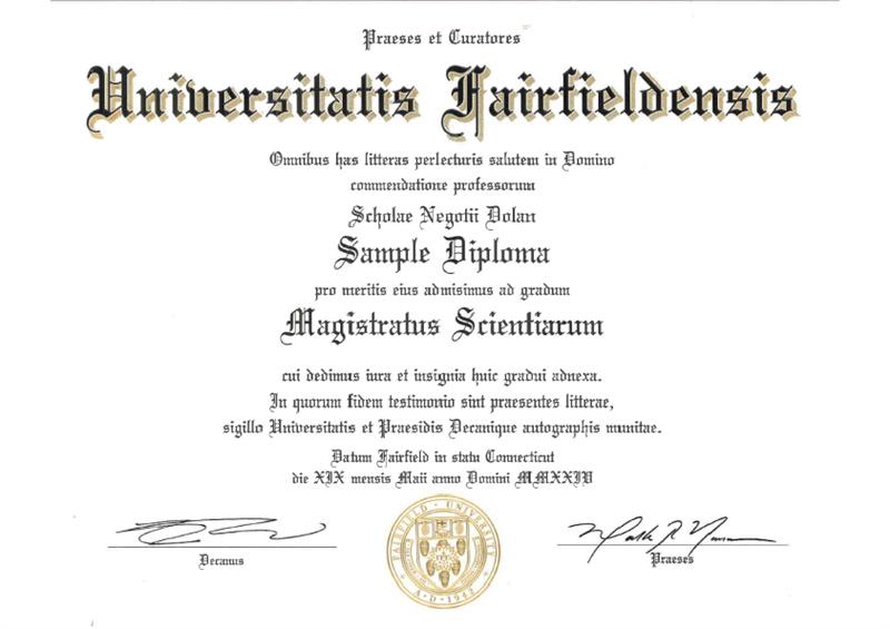 Fairfield Certificate