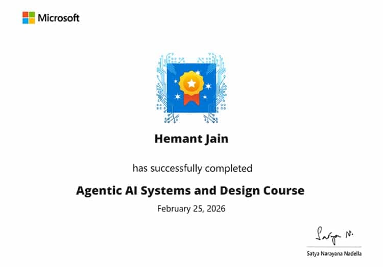 Agentic AI Systems and Design Microsoft Certification
