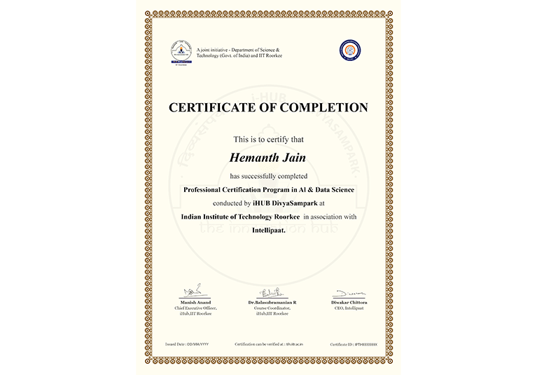 PCP Ihub Certificate image