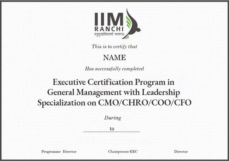 General Management For Future Leaders Certificate Image