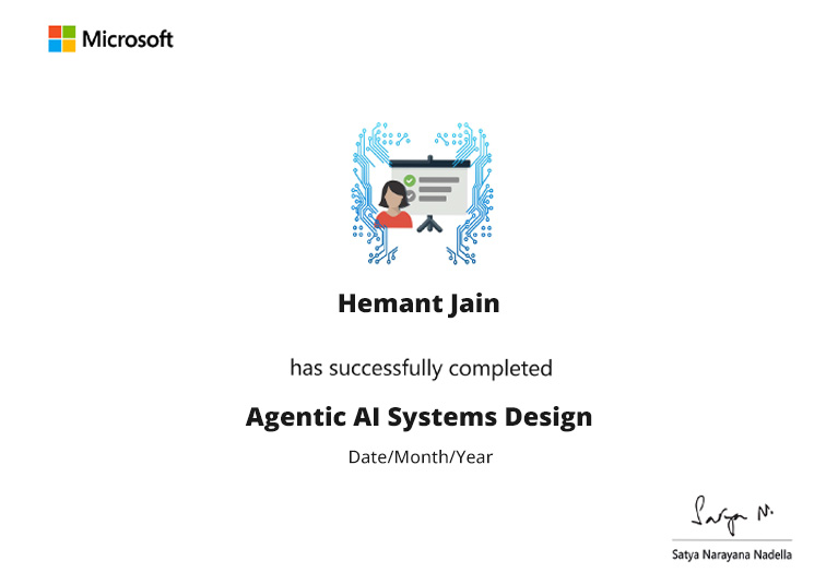 Agentic ai systems design ihub IIT Jodhpur Certificate Sample Image