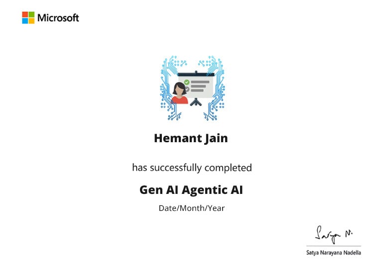 Gen AI Agentic AI ihub IIT Jodhpur Certificate Image