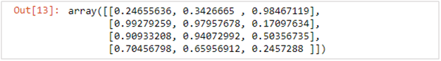 NumPy array with random numbers