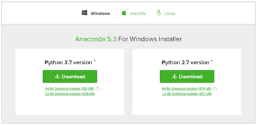 Step 1: Anaconda Python for windows installer