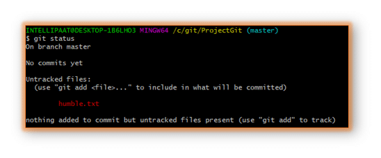 git status