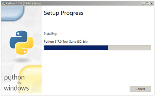Step3: Python Setup Progress and progress bar