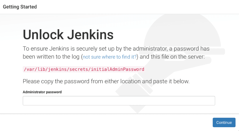 unlock jenkins