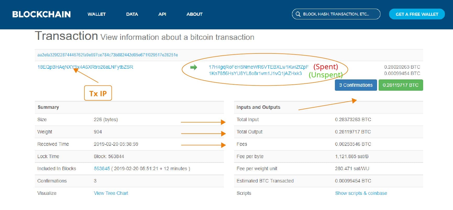 bitcoin blockchain explorer fees