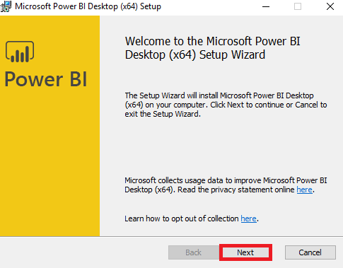 Steps 3 to Install Power BI