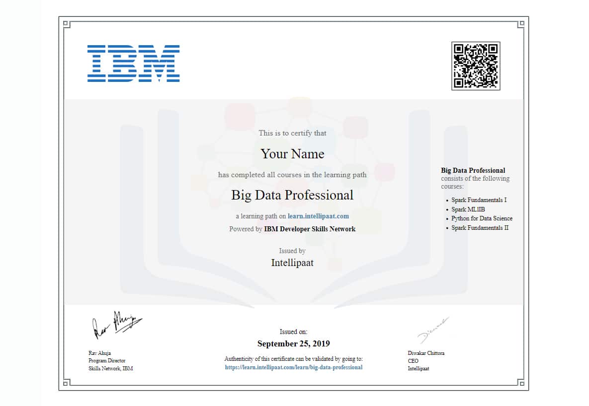 big data architect certification