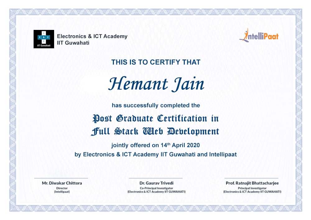 Post Graduate Certification in Full Stack Web Development