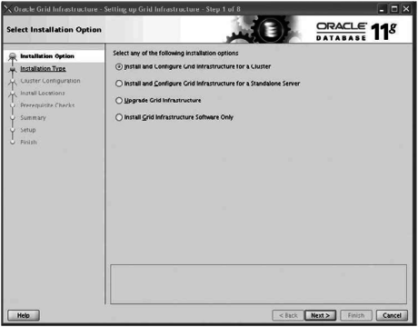 oracle installation of grid Infrastructure components