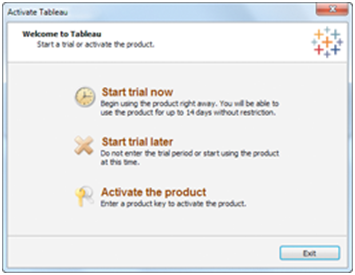 install tableau with product key