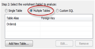 connecting to multiple tables - 1